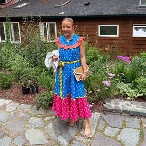 Print Fresh Bouquet of Roses Dress the Part Midi Dress Size Small